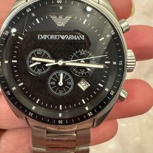 Emporio Armani Black Men's Chronograph Watch AR0585